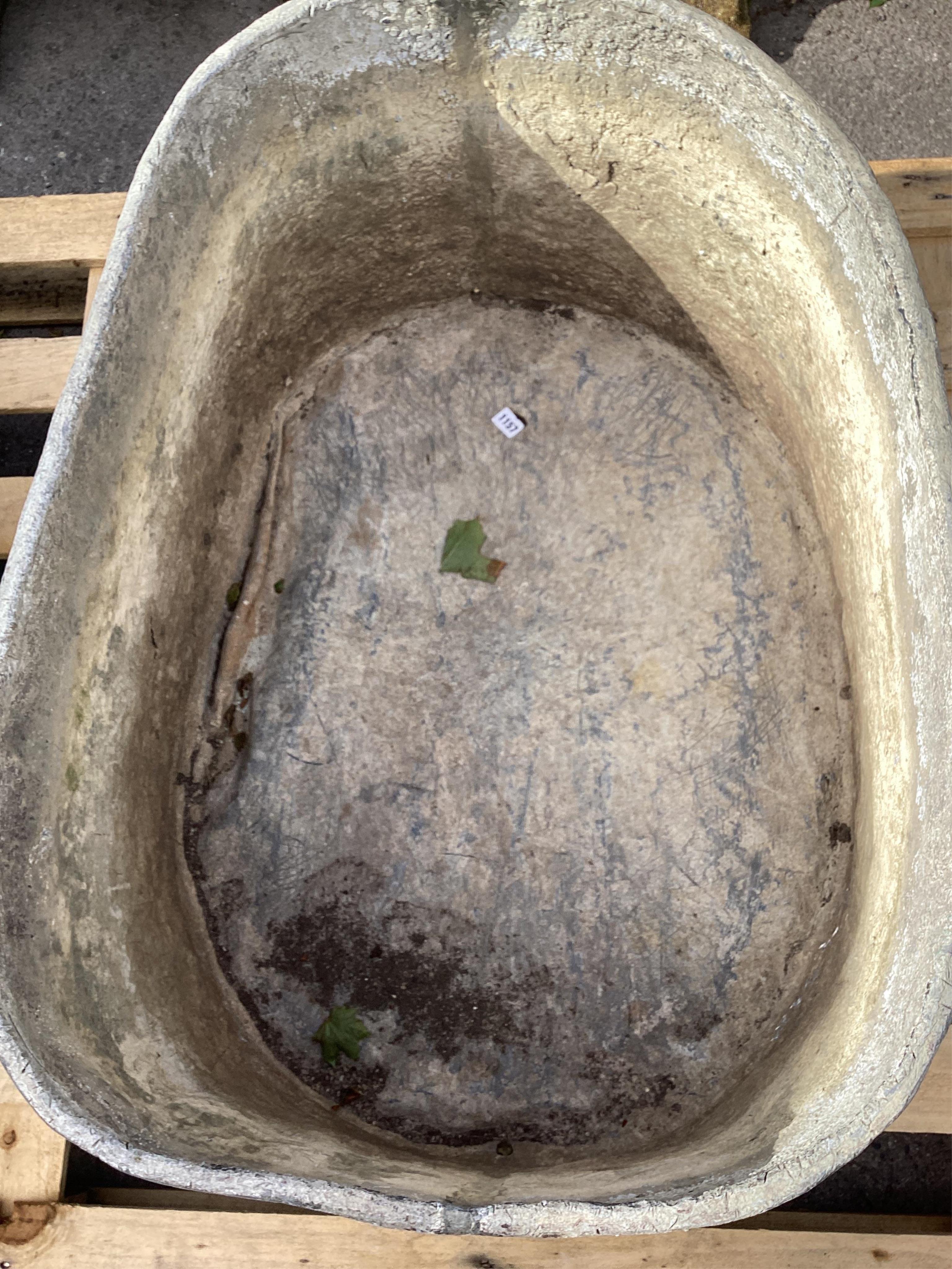 A pair of George III lead planters, dated 1769, width 67cm, height 88cm